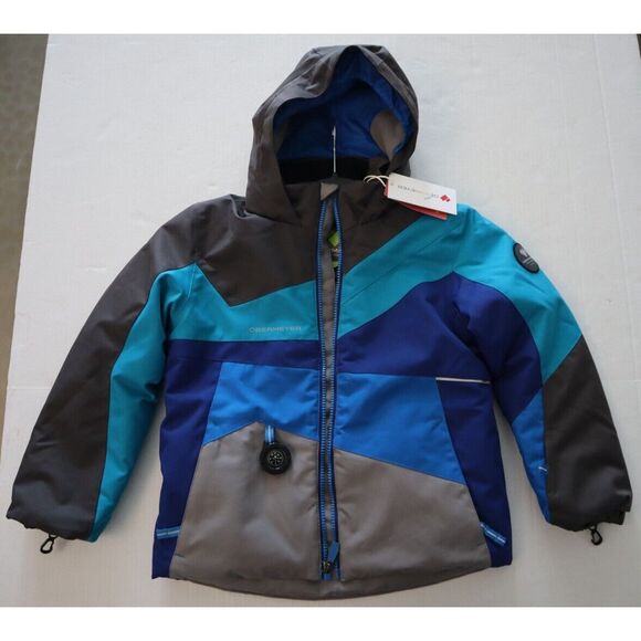 Obermeyer 61076-23003 Kid's Sz 7 Stone/Blue Altair Insulated Snow Jacket - Picture 14 of 16